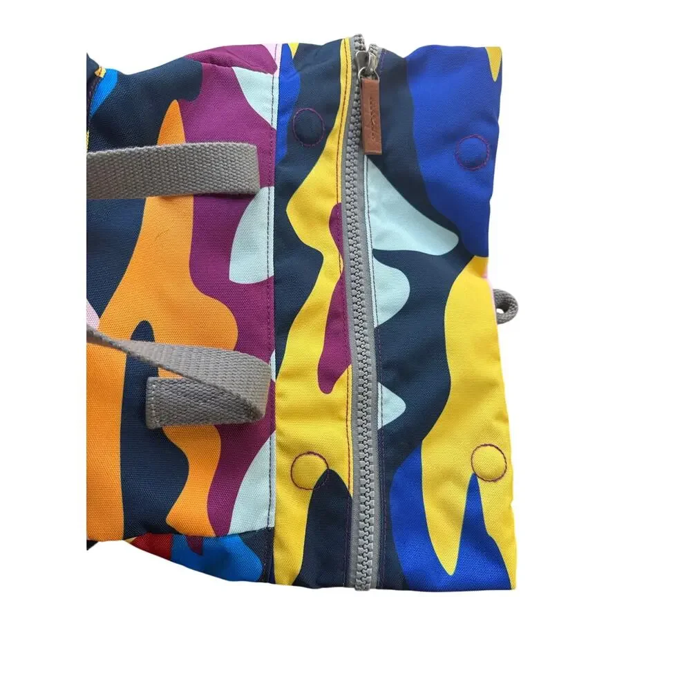 ORI London Bag Co Bantry B Bold Camo Recycled Canvas Backpack Work School Bright